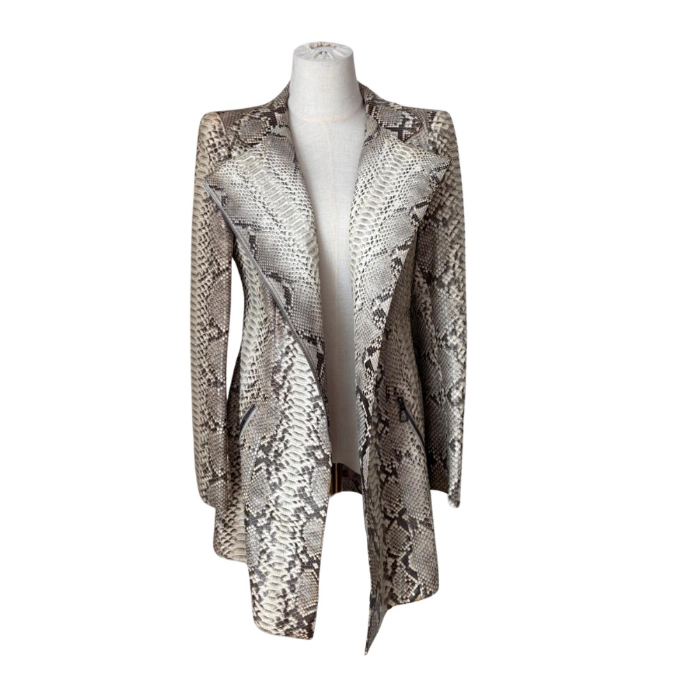 Cropped Faux leather Jacket